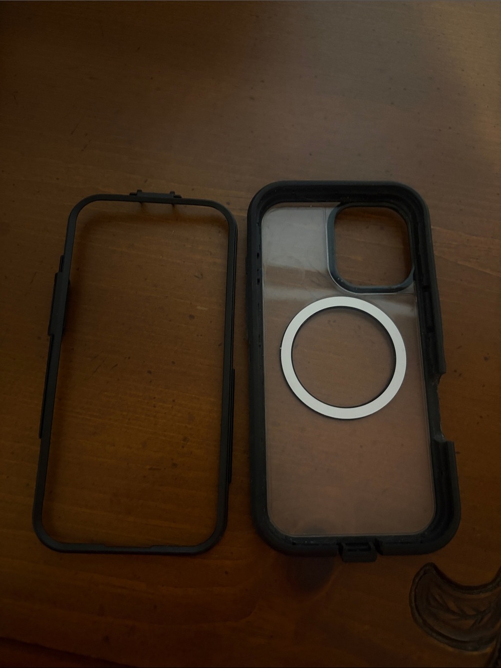 Clear Black MagSafe-Compatible otter box case